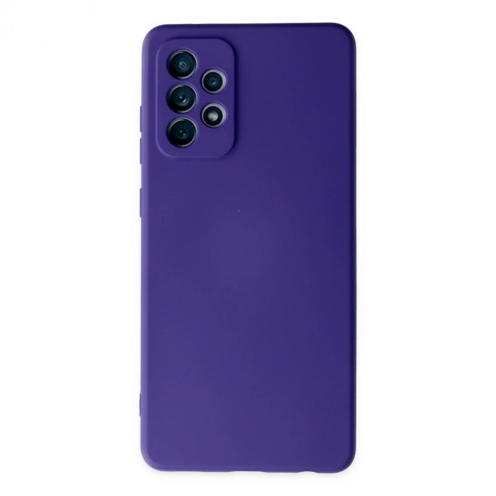 Samsung Galaxy A72 Kılıf Nano İçi Kadife Silikon - Mor