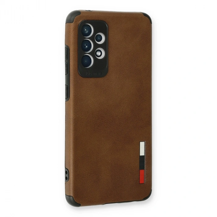 Samsung Galaxy A73 5g Kılıf Loop Deri Silikon - Kahverengi