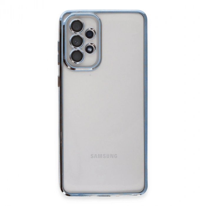 Samsung Galaxy A73 5g Kılıf Razer Lensli Silikon - Açık Mavi