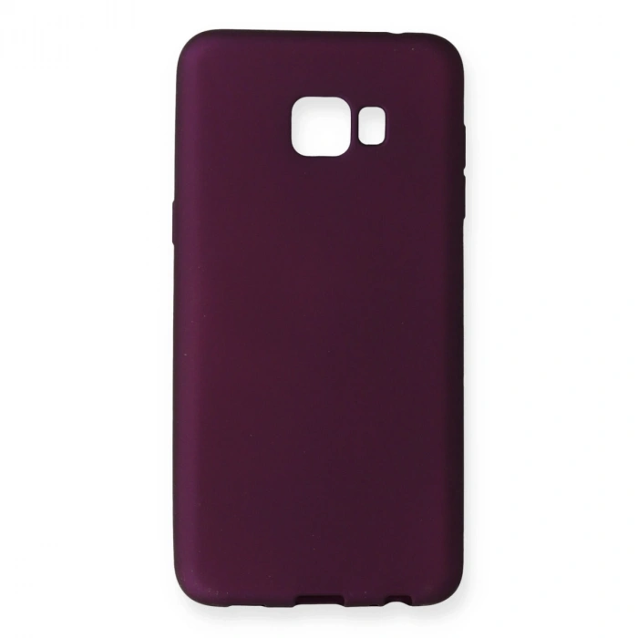Samsung Galaxy C7 Pro Kılıf First Silikon - Mürdüm