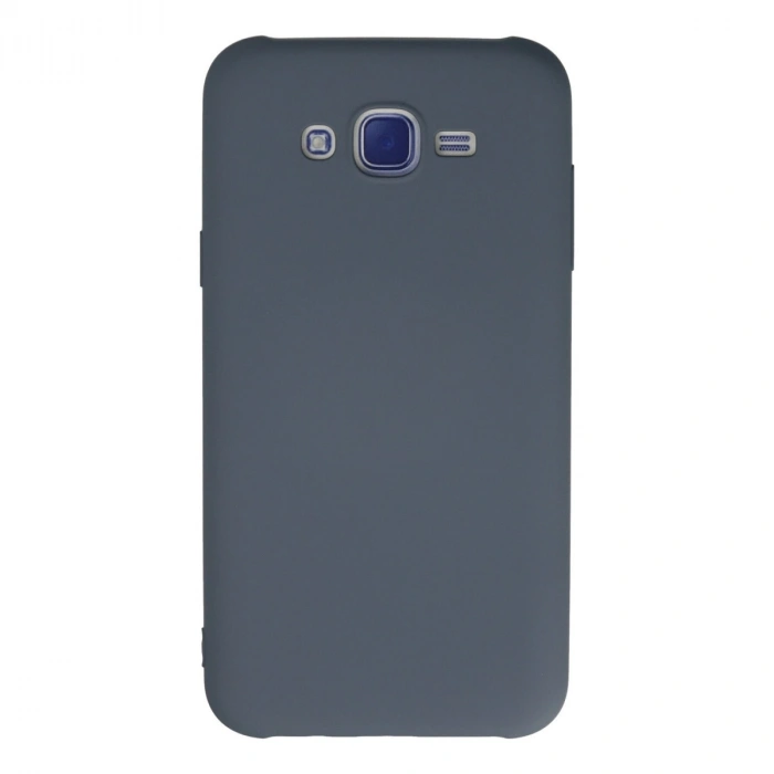 Samsung Galaxy J7 Kılıf Nano İçi Kadife Silikon - Gri