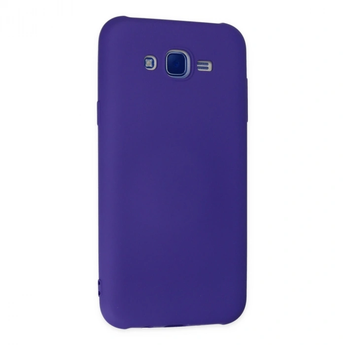 Samsung Galaxy J7 Kılıf Nano İçi Kadife Silikon - Mor