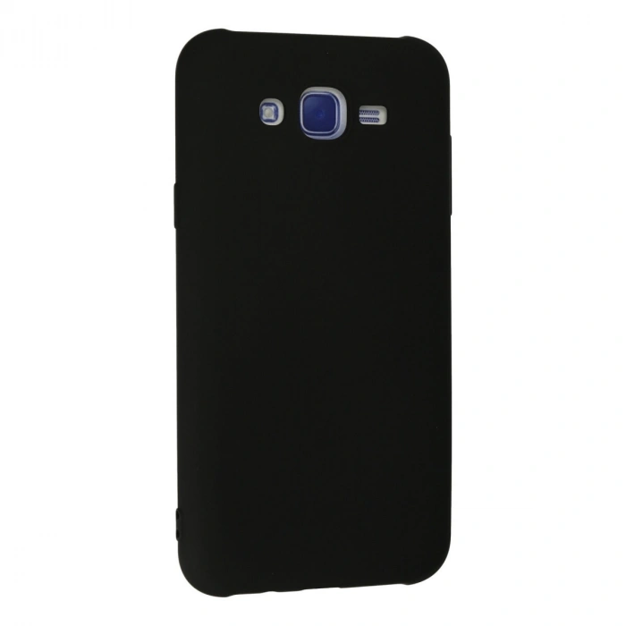 Samsung Galaxy J7 Kılıf Nano İçi Kadife Silikon - Siyah