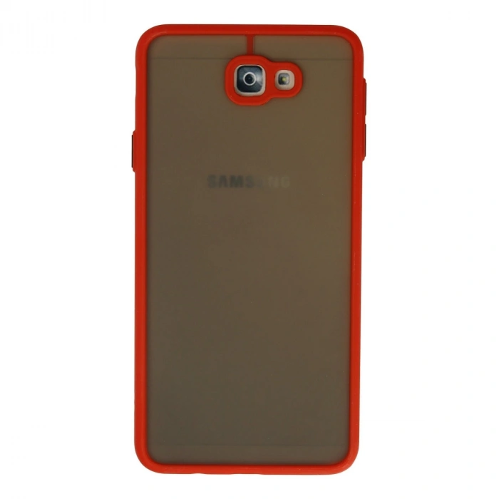 Samsung Galaxy J7 Prime Kılıf Montreal Silikon Kapak - Kırmızı