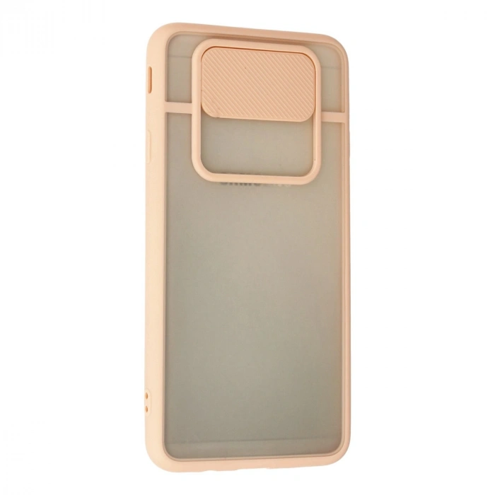 Samsung Galaxy J7 Prime Kılıf Palm Buzlu Kamera Sürgülü Silikon - Pembe