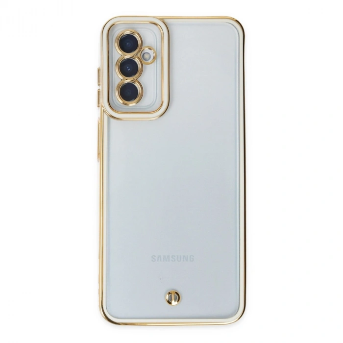 Samsung Galaxy M23 Kılıf Liva Lens Silikon - Beyaz