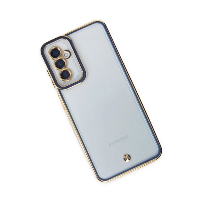 Samsung Galaxy M23 Kılıf Liva Lens Silikon - Mavi