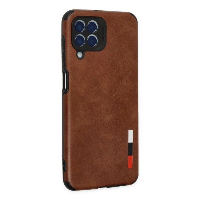 Samsung Galaxy M33 Kılıf Loop Deri Silikon - Kahverengi