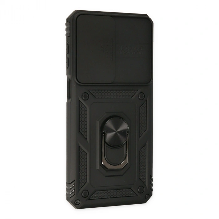 Samsung Galaxy M33 Kılıf Pars Lens Yüzüklü Silikon - Siyah