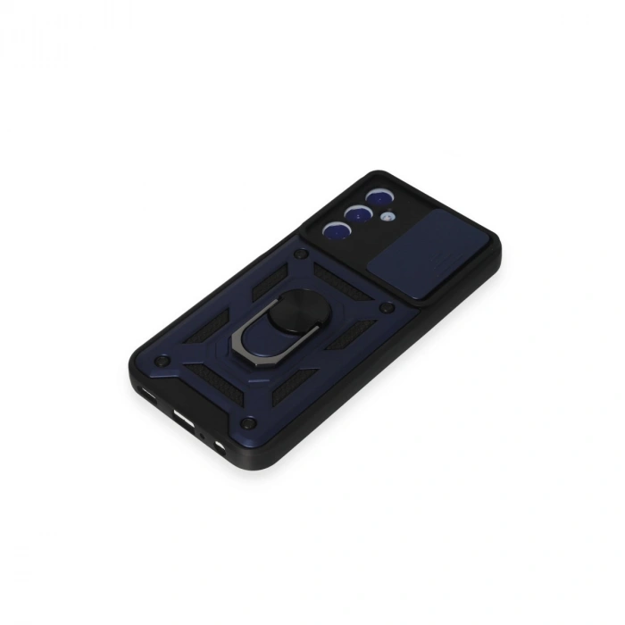 Samsung Galaxy M34 5g Kılıf Pars Lens Yüzüklü Silikon - Lacivert