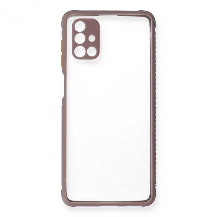 Samsung Galaxy M51 Kılıf Miami Şeffaf Silikon - Açık Mor