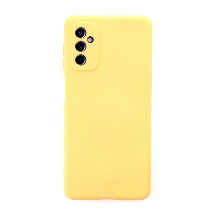 Samsung Galaxy M52 5g Kılıf Nano İçi Kadife Silikon - Sarı
