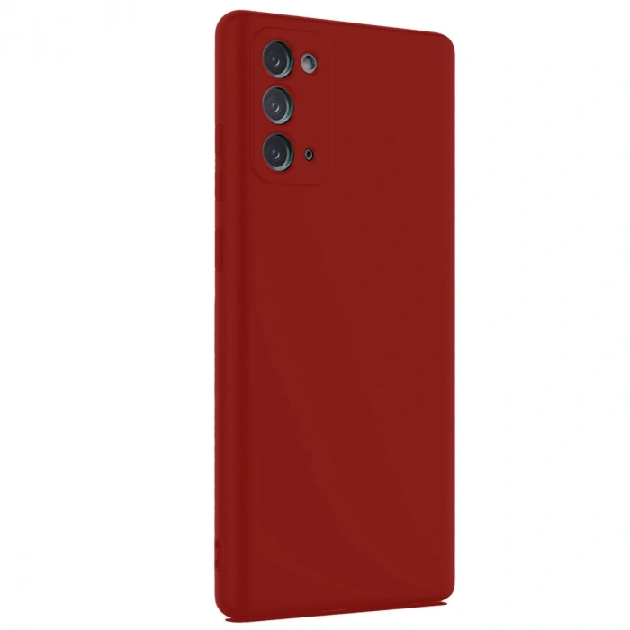 Samsung Galaxy Note 20 Kılıf First Silikon - Bordo