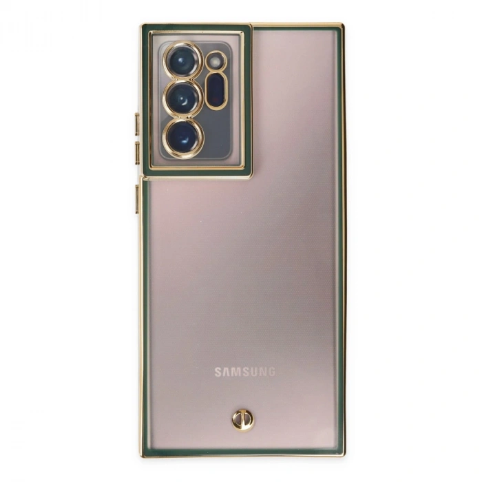 Samsung Galaxy Note 20 Ultra Kılıf Liva Lens Silikon - Yeşil