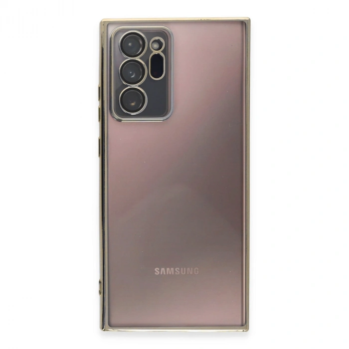 Samsung Galaxy Note 20 Ultra Kılıf Razer Lensli Silikon - Gold