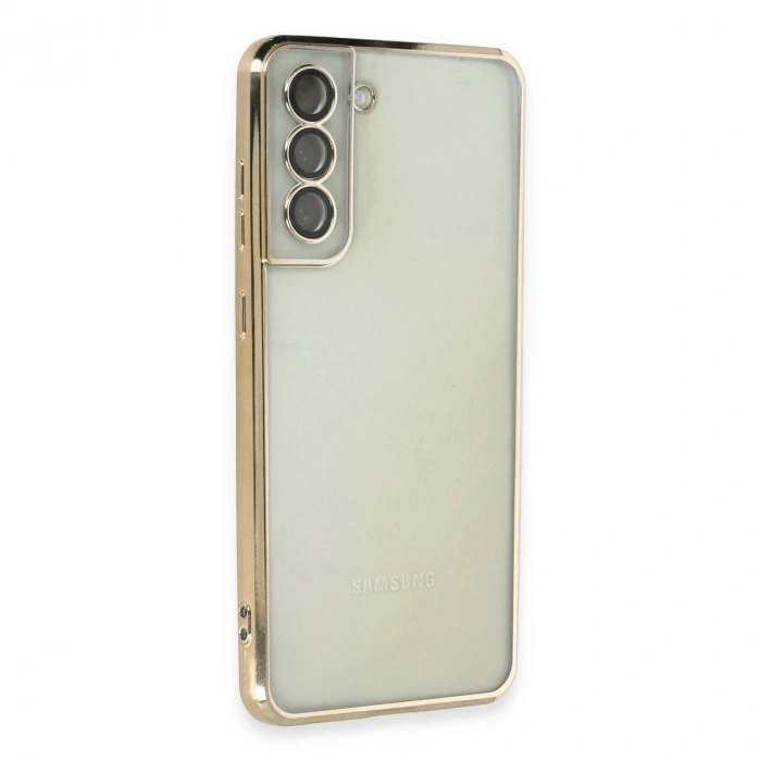 Samsung Galaxy S21 Fe Kılıf Razer Lensli Silikon - Gold