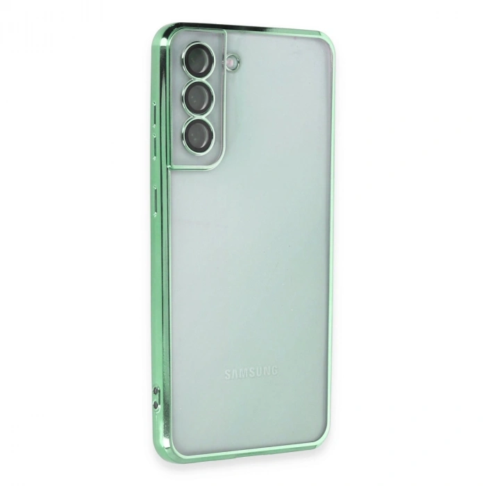 Samsung Galaxy S21 Fe Kılıf Razer Lensli Silikon - Yeşil