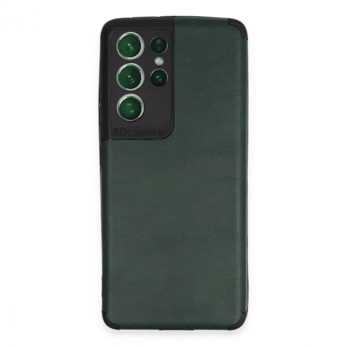 Samsung Galaxy S21 Ultra Kılıf Loop Deri Silikon - Yeşil