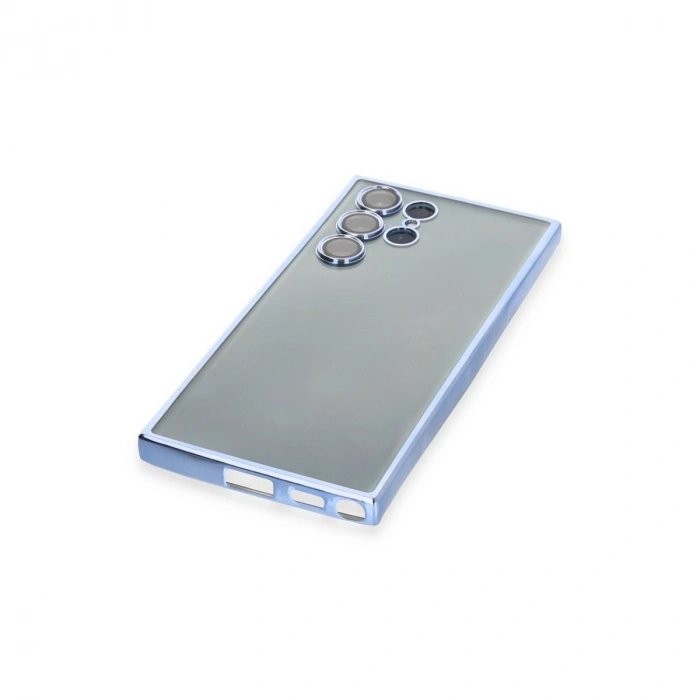 Samsung Galaxy S22 Ultra Kılıf Razer Lensli Silikon - Açık Mavi