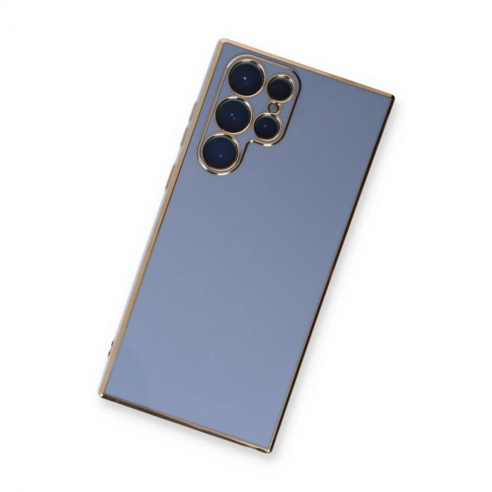 Samsung Galaxy S22 Ultra Kılıf Volet Silikon - Mavi