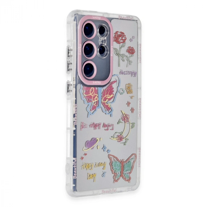 Samsung Galaxy S23 Ultra Kılıf Reflexion Desenli Kapak - Desen 8