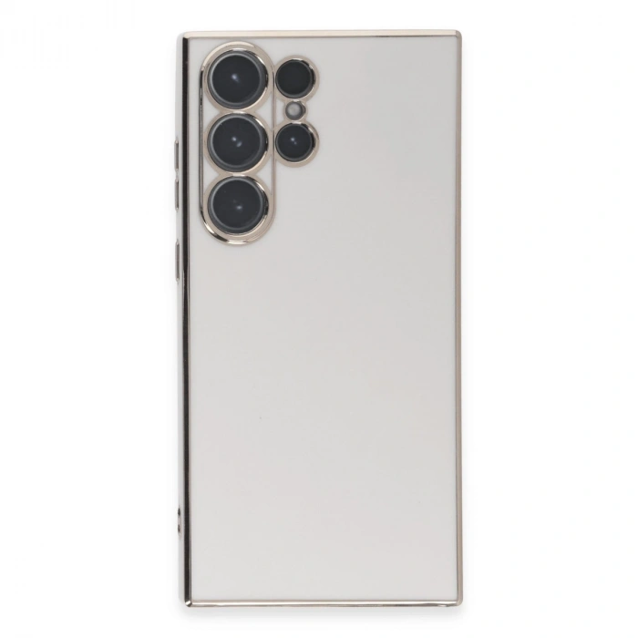 Samsung Galaxy S23 Ultra Kılıf Volet Silikon - Beyaz