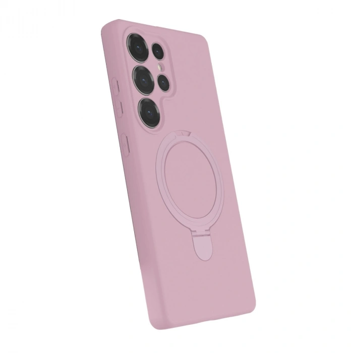 Samsung Galaxy S23 Ultra Regal Magsafe Standlı Kapak - Açık Pembe
