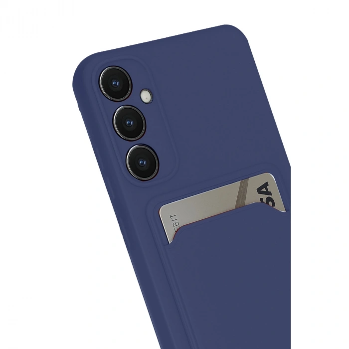 Samsung Galaxy S24 Fe Kılıf Kelvin Kartvizitli Silikon - Lacivert