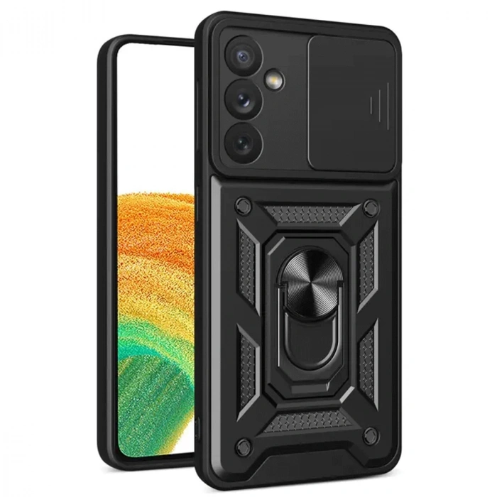 Samsung Galaxy S24 Fe Pars Lens Yüzüklü Silikon - Siyah