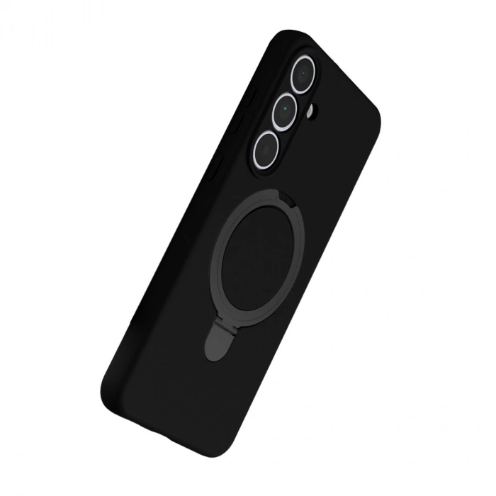 Samsung Galaxy S24 Fe Regal Magsafe Standlı Kapak - Siyah