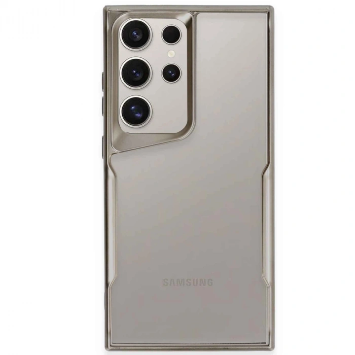 Samsung Galaxy S24 Ultra Kılıf Boyi Silikon Kapak - Titan Gri