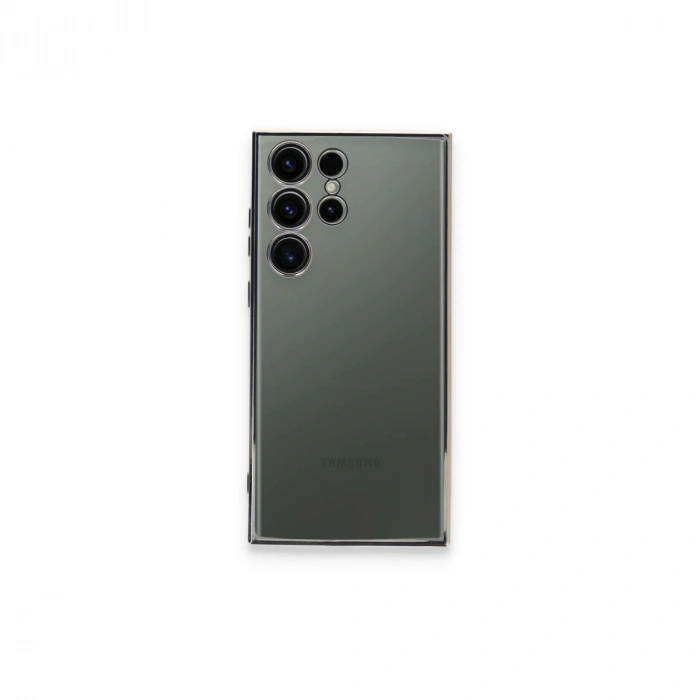 Samsung Galaxy S24 Ultra Kılıf Razer Lensli Silikon - Gümüş