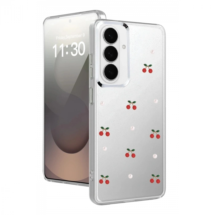 Samsung Galaxy S26 Plus Fiyonk Desenli Kapak - Desen 9