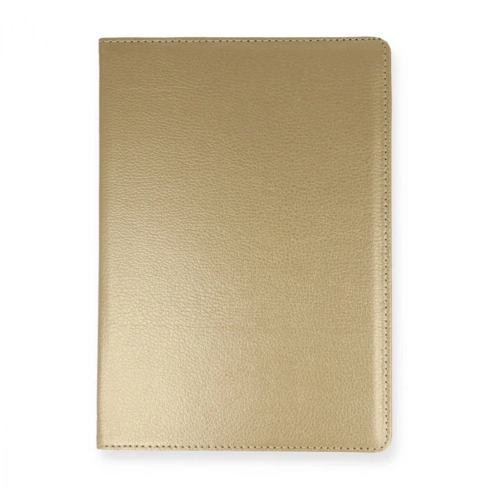 Samsung Galaxy T500 Tab A7 10.4 Kılıf 360 Tablet Deri Kılıf - Gold