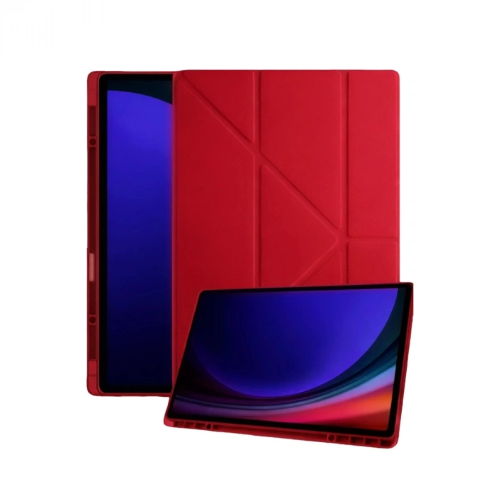 Samsung Galaxy Tab A11 Plus Kalemlikli Mars Tablet Kılıfı - Kırmızı