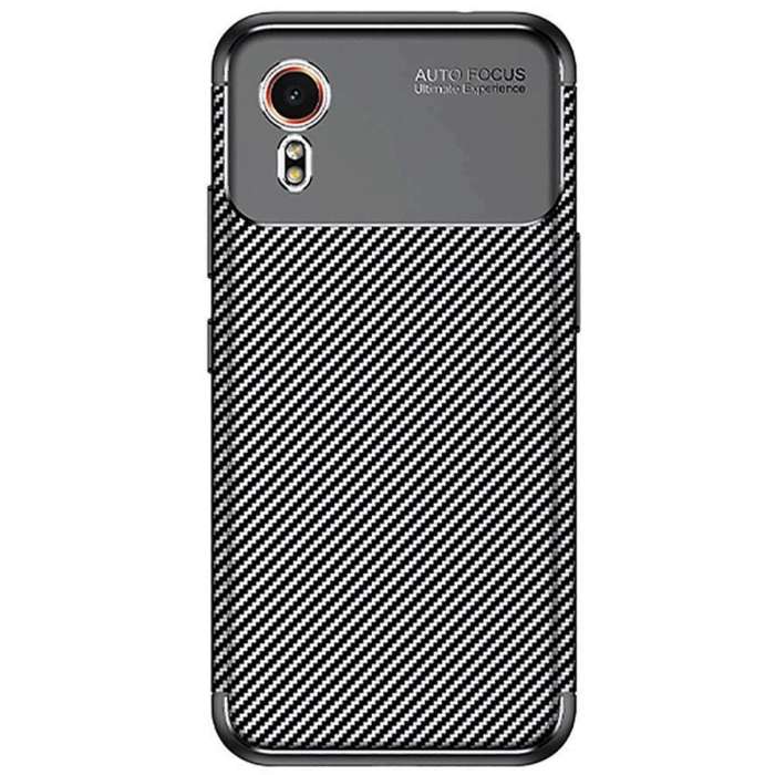 Samsung Galaxy Xcover 7 Kılıf Auto Focus Karbon Kapak - Siyah