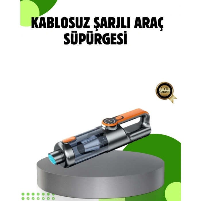 Şarjlı Kablosuz El Süpürgesi Yüksek Emiş Güçlü ve Çok Başlıklı