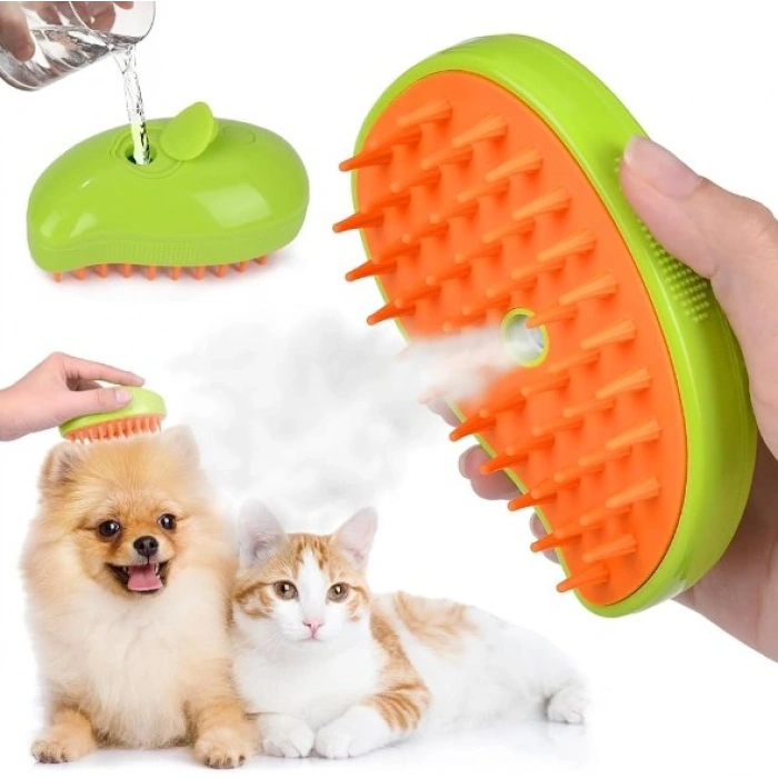 Şarjlı Soğuk Buharlı Kedi Köpek Fırçası Tarağı (5324)