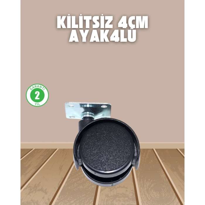Sehpa ve Ekipmanlar İçin Kilitsiz 4 cm Ayak 4’lü