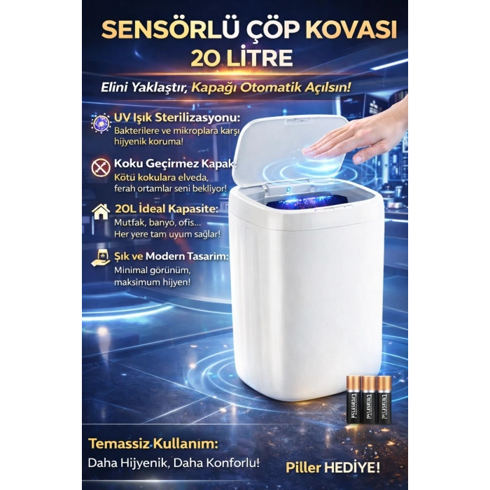 Sensörlü Teknolojik Çöp Kovası