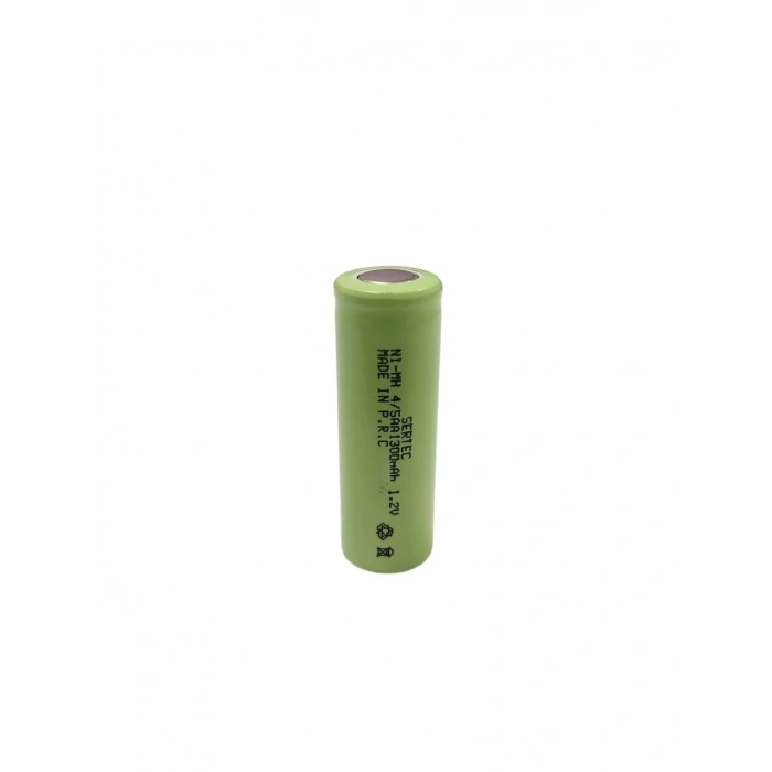Sertec - 1.2v 1300 Mah - 4/5aa- Ni-mh Şarjlı Pil - (başsız / Flat Head)
