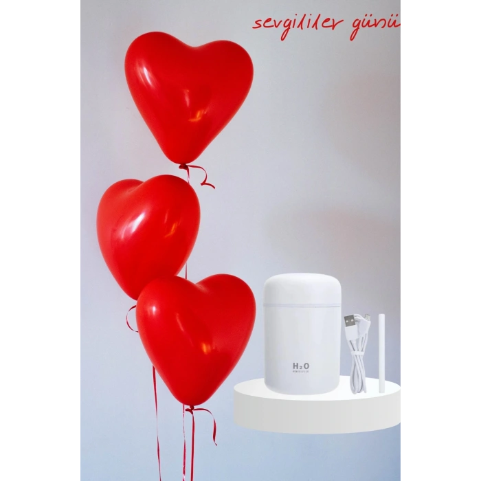 Sevgiliye Hediye Led Işıklı Hava Nemlendirici Usb Şarjlı Sevgiliye Özel