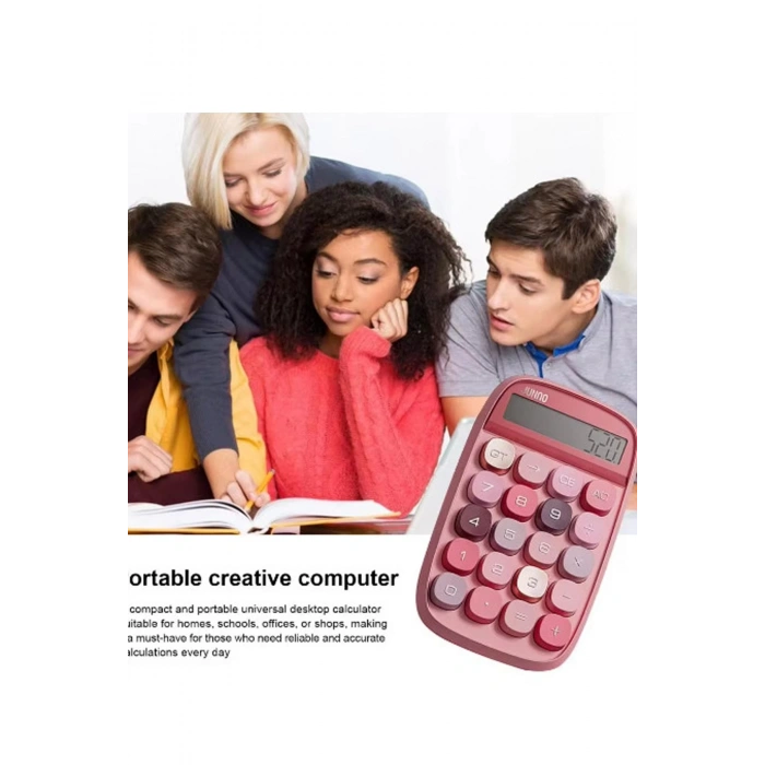 Sevimli Kare Tuşlu 10 Haneli Ldc Ekran Hesap Makinası Sarı