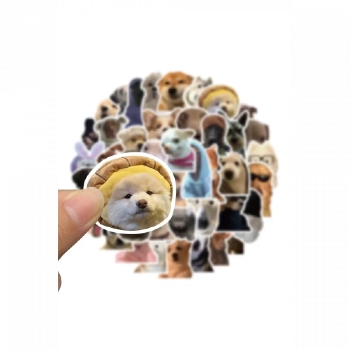Sevimli Köpek Çıkartmaları Laptop Notebook Tablet Sticker Seti