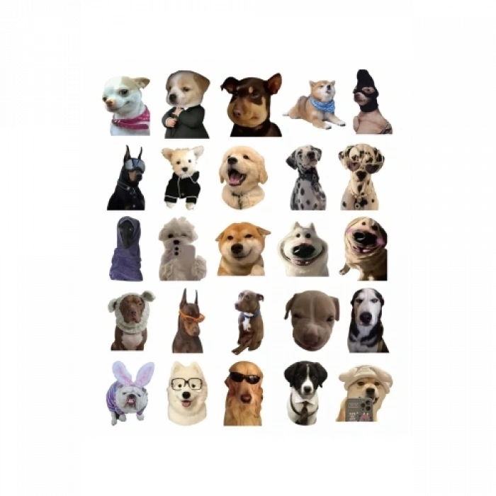 Sevimli Köpek Çıkartmaları Laptop Notebook Tablet Sticker Seti