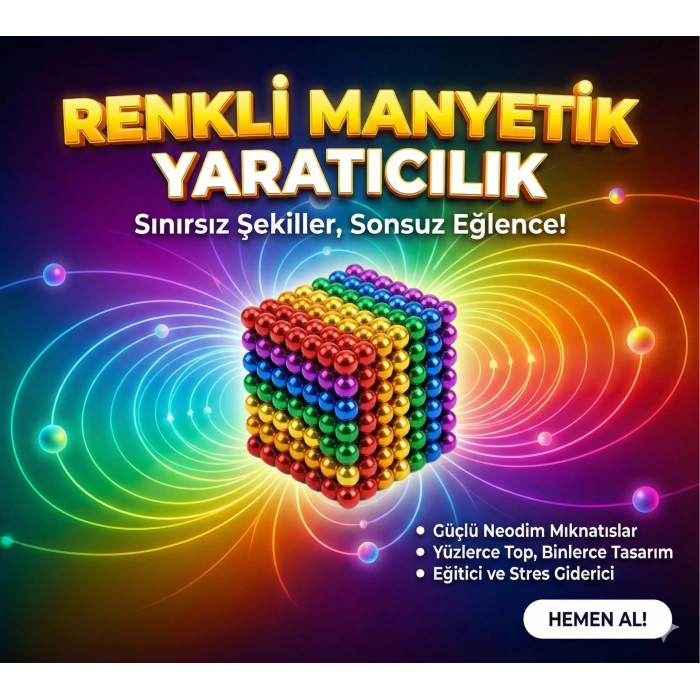 Sihirli Manyetik Toplar Dyum Mıknatıs Küp Bilye 216 Adet Cube Küp Dymium