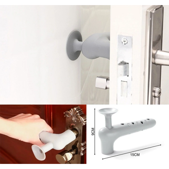 Silikon Duvar Koruyucu Kapı Stoperi GRİ (5324)