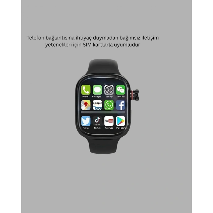 Sım Kartlı Gps Destekli Akıllı Saat Sesli Görüşmeli