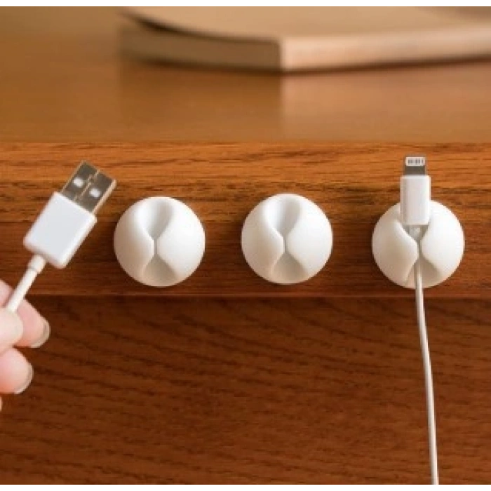 Siyah Beyaz Kablo Sabitleme Klipsi 10 lu (5324)