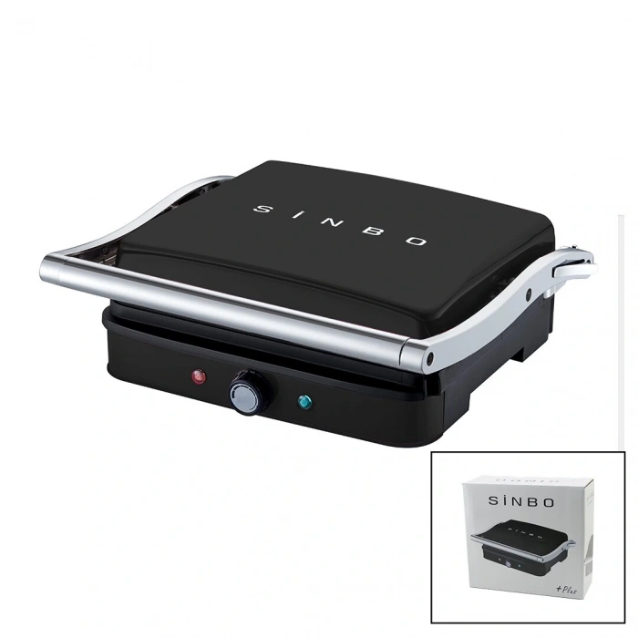 SİYAH IZGARA VE TOST MAKİNESİ AYARLANABİLİR ISI 180 DERECE AÇILABİLİR ÜST GÖVDE SSM-2571 (5324)